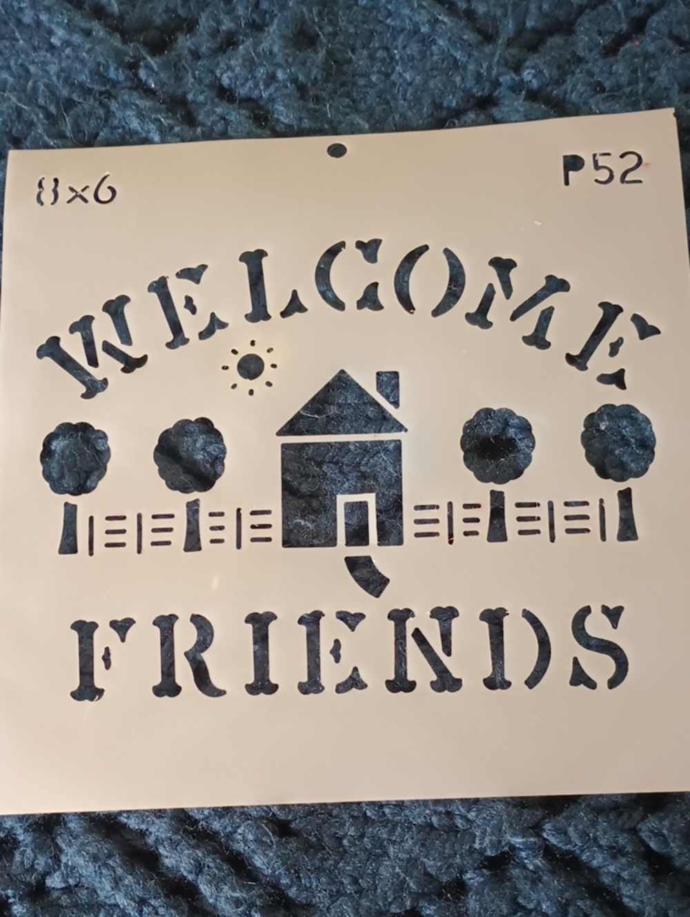 Stencil Design - Welcome Friends Home Stencil